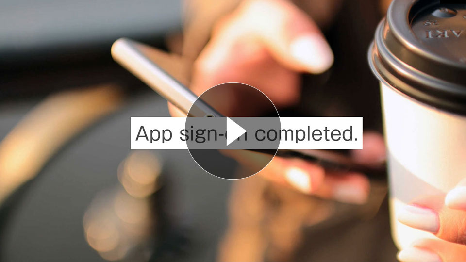 App sign-on completed.