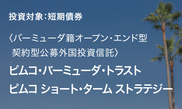 投資対象：短期債券 〈バーミューダ籍オープン・エンド型契約型公募外国投資信託〉 ピムコ ショート・ターム ストラテジー ピムコ・バーミューダ・トラスト