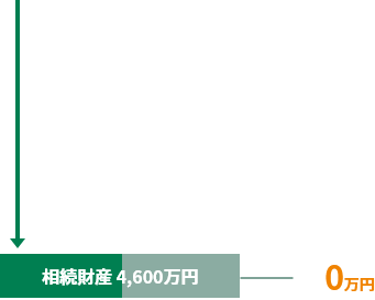 相続財産4,600万円 相続税額0万円