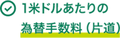 1米ドルあたりの為替手数料（片道）
