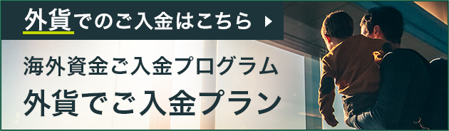 外貨でのご入金はこちら 海外資金ご入金プログラム 外貨でご入金プラン
